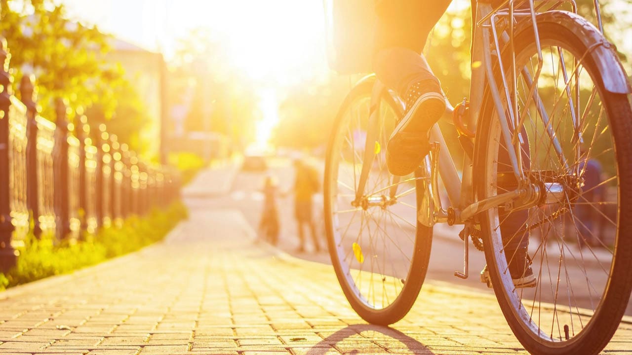 Bicycle in the sun