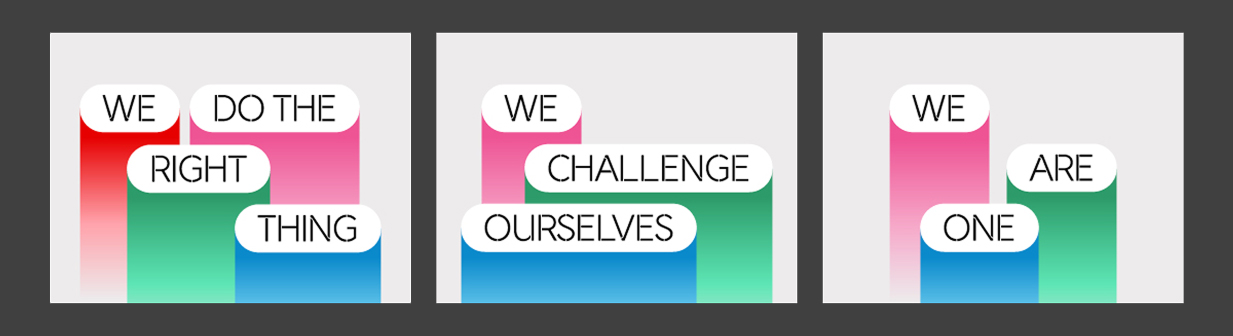 WE DO THE RIGHT THING | WE CHALLENGE OURSELVES | WE ARE ONE