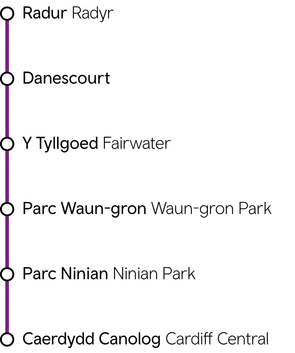 Radyr - Ninian Park - Cardiff Central